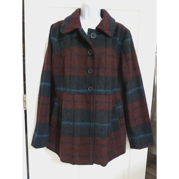 Santa Fe NY Jackets & Blazers - *COFFEE SHOP SANTA FE NY Sz XL Plaid Belted Back Barn Jacket Short Country*
